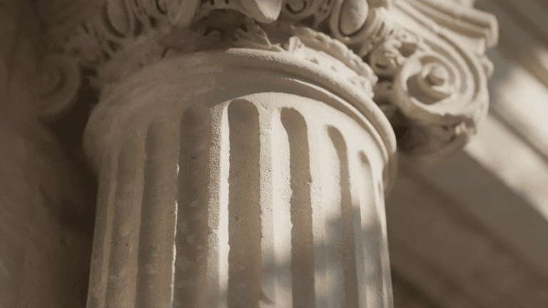 Limestone detail on a traditional Cypriot building in Larnaca